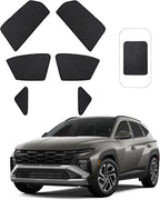 Front Side Half Window Shade Foldable Custom Fit for Hyundai Tucson 2021-2026 Car Window Shades for Side Window Sun Shade UV Protection Heat Insulation for Camping Sleeping 6PCS