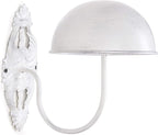MyGift 2 Pcs Hat Display Wall Mount, Hat Holder, Cowboy Hat Rack for Wall, Baseball Cap Wig Helmet Organizer, White Metal
