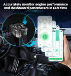 OBD2 Scanner Reader Bluetooth Wireless Auto Diagnostic Scan Tool for iOS & Android for Performance Test Bluetooth 5.4 Car Check