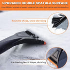 UNXMRFF 32 Inch Snow Brush - Aluminum Car Snow Scraper and Brush for Cars Windshield with Ergonomic Foam Grip for Snow Removal, Detachable Ice Scraper for Car