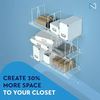 Tall Wire Shelf Dividers for Closet Organization – 8 Pack For 16 Inch Wire Shelves Only - Measure Before You Buy - Sturdy and