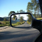 2 Pack 360° Adjustable Blind Spot Mirrors for Cars – Universal Stick-On Rear View Mirrors for Improved Visibility, Wide Angle Convex Mirror for Trucks, SUVs, and Vehicles, Round & Fan-Shaped