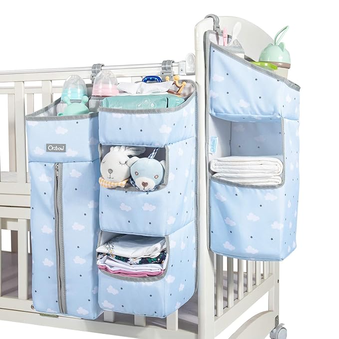 Orzbow 3-in-1 Hanging Diaper Organization Storage for Baby Essentials | Nursery Organizer and Baby Diaper Caddy | Hang on Cri