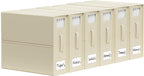 SheetCube Bed Sheet Organizers and Storage 6 Pack, Foldable Linen Closet Organizer with Window and Label, Bedding Folder Stor