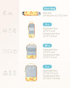 BAGSMART 6 Set /4 Set/2 Set Compression Packing Cubes for Travel, Lightweight Luggage Organizer Bags, Durable Space Saver Bag