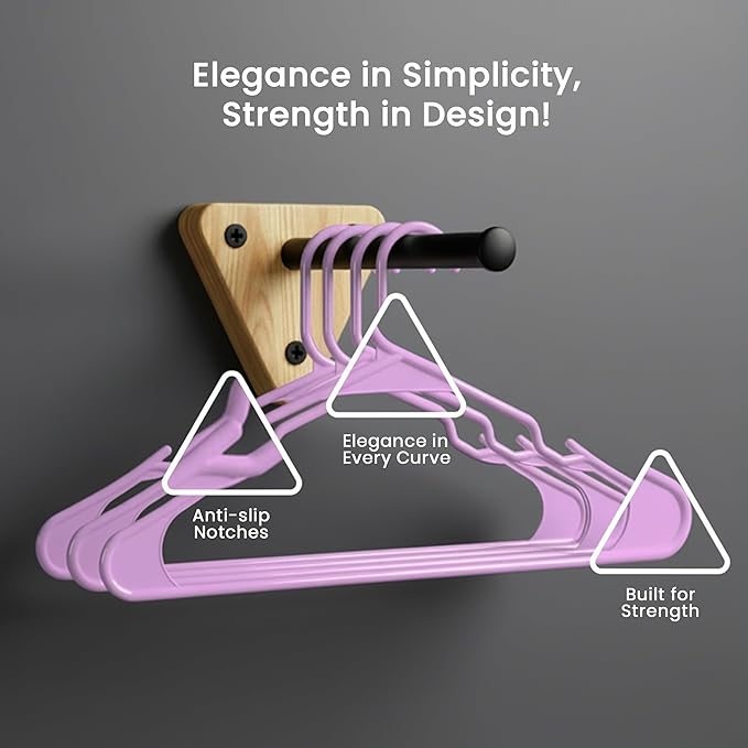 Utopia Home Plastic Hangers 50 Pack - Perfect Space Saving Clothes Hanger - Durable and Strong - Perfect Closet Organizers wi