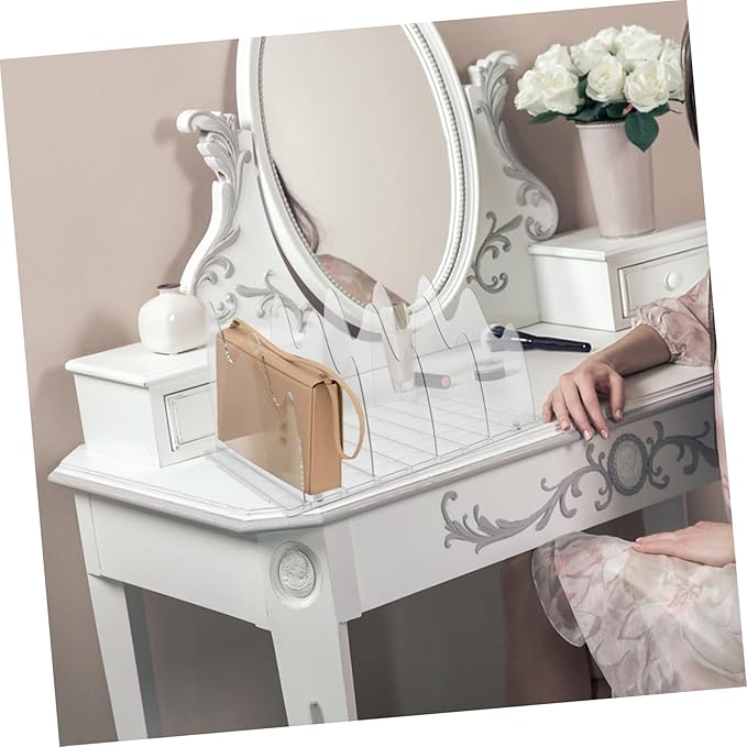 Garneck Clear Handbag Shelf Divider Closet Organizer for Bags Sturdy Storage with Non-Slip Base for Supermarkets and Home Use