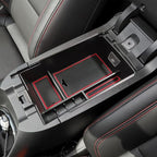 EDBETOS Center Console Organizer Compatible with Chevy Equinox Accessories 2018 2019 2020 2021 2022 2023 2024 Insert Tray Interior Secondary Armrest Storage Box ABS, Red