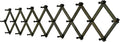 SKOLOO Accordion Wall Hanger with 22 Hooks, Modern Expandable Coat Rack Hat Rack for Wall, Solid Wooden, Dark Walnut Color