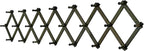 SKOLOO Accordion Wall Hanger with 22 Hooks, Modern Expandable Coat Rack Hat Rack for Wall, Solid Wooden, Dark Walnut Color