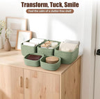 5-Pack Small Woven Rope Storage Baskets – 2 Sizes Organizer Bins for Closet, Shelf, Bookshelf, Nursery, Changing Table, Fabri