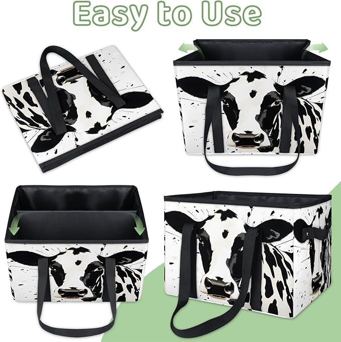 Reusable Grocery Bag Foldable Shopping Tote Bag with Handles Reusable Shopping Bags Large Kitchen Grocery Bags