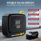 Tire Inflator Portable Air Compressor, NEXPOW 150PSI 12V DC Air Pump with Dual Digital Pressure Gauge & Auto Shut-Off, Air Compressor Portable with LED Light for Car, Motorcycle, Bicycle, Ball, Yellow