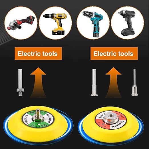 133 PCS Sanding Disc Drill Polishing Kit Sanding Attachment, 3 Inch Wet Dry Headlight Restoration Kit 60-10000 Grit Hook and 