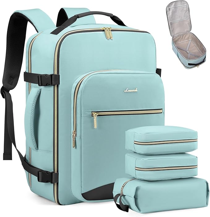 LOVEVOOK Travel Backpack for Women & Men 50L,Airline Approved Carry On Backpack Travel Essentials,TSA Carry on Luggage,Waterp