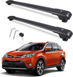 Autekcomma 260lb Loading Weight Heavy Duty Roof Rack CrossBars Replacement for 2013-2018 Toyota RAV4,Anti-Corrosion,Aluminum Black Matte with Anti-Theft Locks (ONLY FIT Original Side Rail)
