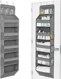 Over The Door Organizer Hanging with 5 Large & 6 Side Pockets 5 Tier Behind Door Storage 50 lbs for Closet, Nursery, Bathroom