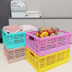 4 Pack 20L Large Closet Storage Baskets Bins for Shelves | Foldable Closet Organizers and Storage with Handles Home Organizat