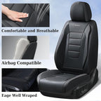 Coverado Seat Covers Full Set, Car Seat Cover Black, Seat Covers for Cars, Car Seat Protector, Nappa Leather Car Seat Cushion