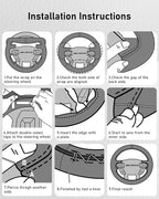 Belinous Leather Steering Wheel Cover Lace Up, Hand-Stitch on Wrap, Steering Wrap Compatible with Ford 2015-2020 F-150/2017-2021 F-250 F-350 F-450 F-550/2020-2021 F-600/2021 F-650 F-750 (Red)