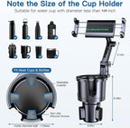 Cup Holder Phone Tablet Mount, 2 in 1 Car Cup Holder with Expander Adjustable Long Arm for Car,360°Rotation Phone Tablet Mount Compatible for iPad, All Smartphones and Most Bottles