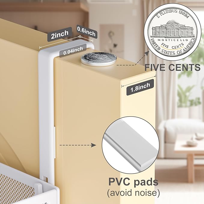 LUCYCAZ Adjustable Over The Door Hooks Organizer, Hanger Storage with 10 Coat Hooks & 2 Mesh Basket, Over The Door Towel Rack