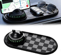 Universal Anti-Slip Car Dashboard Mat with Temporary Parking Number, Multi-Functional Mobile Phone Holder for Phones, Sunglas