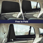 Ovege Car Window Shades Magnetic - Side Window Sun Shade Car Curtain Suedette UV Protection Privacy Baby Suction Magnetic －Front&Back 4pcs