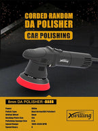 Buffer Polisher, 5-Inch 8MM Dual Action Random Orbital Car Polisher with 6 Variable Speed 1800-4500 RPM, Car Detailing Kit for Car Detailing Polishing and Waxing