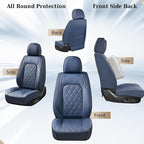 Coverado Car Seat Covers, Front Seat Cover, 2 Pack Luxury Faux Leather Seat Covers for Cars, Waterproof Car Seat Protector, B