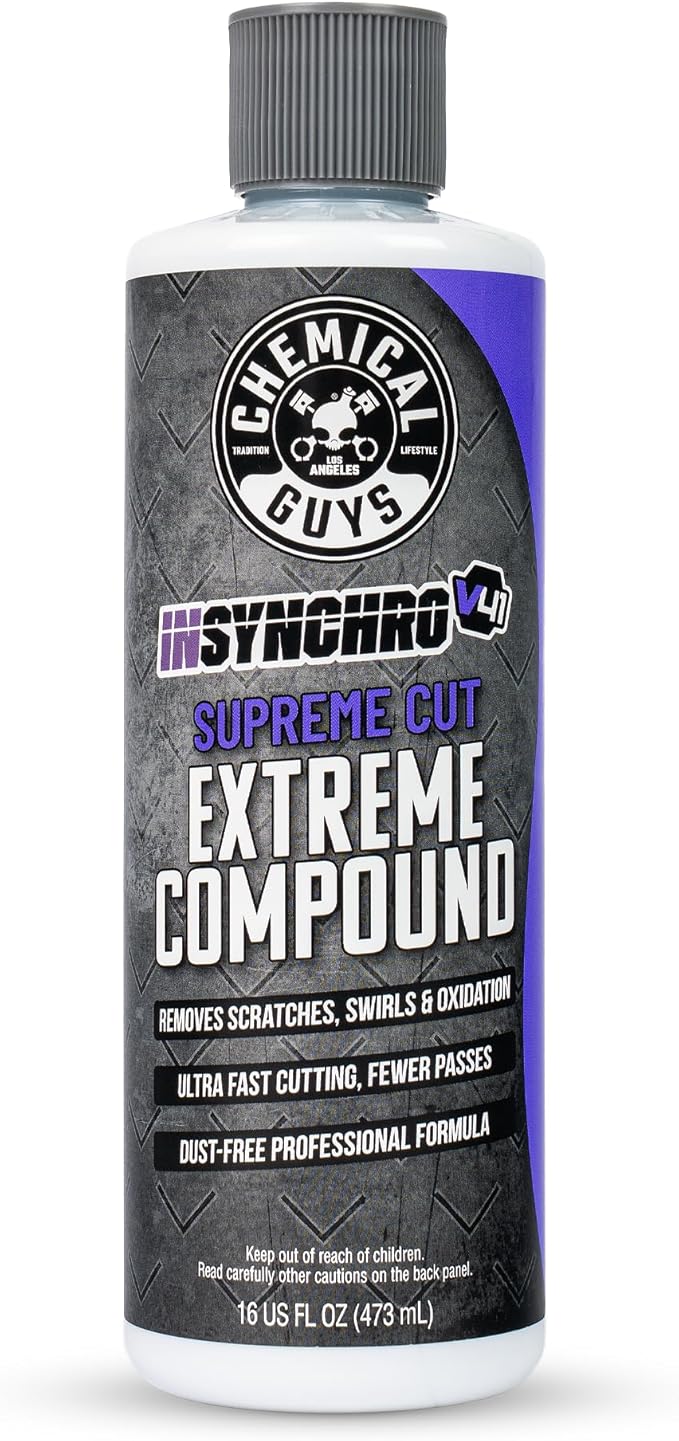 Chemical Guys Insynchro Supreme Extreme Compound - Professional Ultra Heavy Cut Compound for Paint Defects, Scratches, and Swirls - High Gloss Correction for Cars, Trucks, SUVs, and More