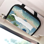 Car Tissue Holder Car Visor Organizer Tissue Box Holder for Car Sun Visor Organizer with Car Vehicle Accessories Essentials Interior for Women Men Blue Wave Palm Beach Cloud