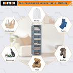 Hanging Closet Organizer and Storage 6-Shelf, Easy Mount Foldable Hanging Closet Wardrobe Shelves, Clothes Handbag Shoes Acce