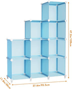 HOMIDEC Closet Organizers and Storage, 9 Cube Storage Organizer, Portable Closet Organizer Storage Cubes Shelves, Blue