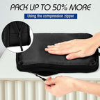5 Pack Compression Packing Cubes for Travel Space Saving Cubes Luggage Organizer for Suitcase(Black,M)