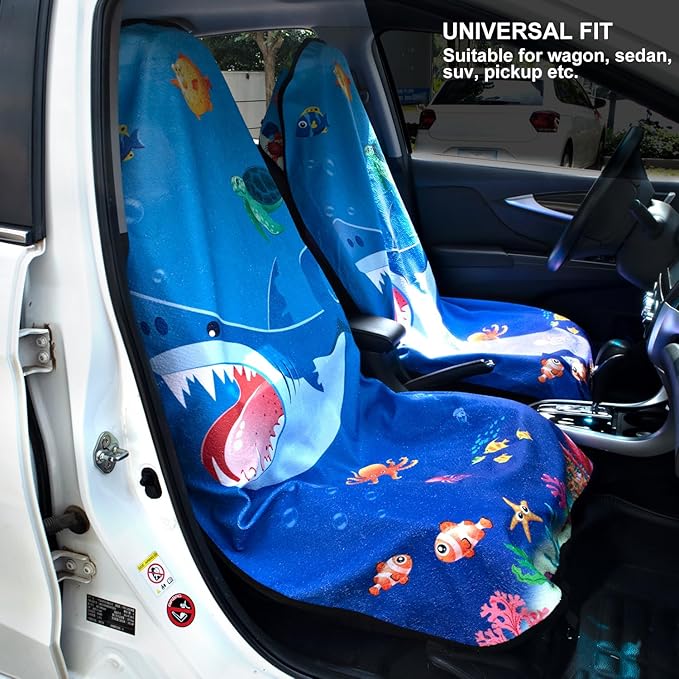 Waterproof Sweating Car Seat Cover for Post Gym Workout, Running, Swimming, Beach and Hiking, Universal Fit Non-Slip Bucket S