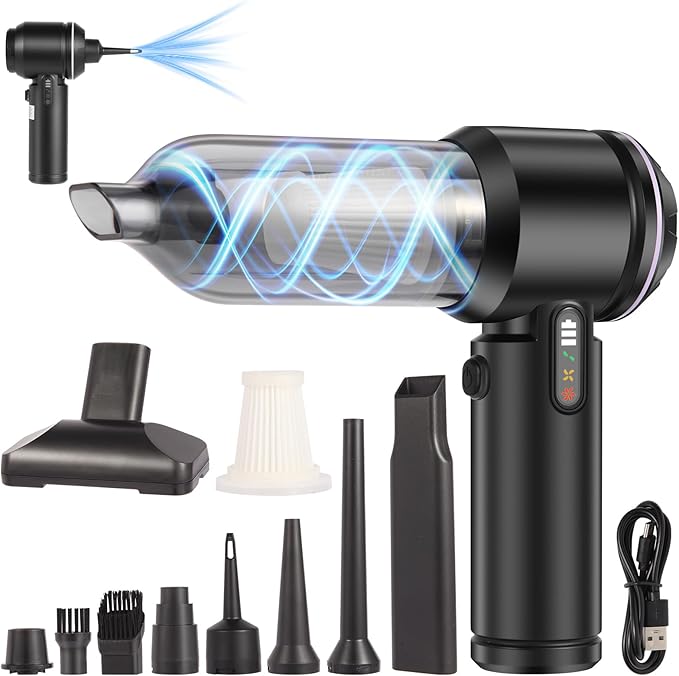 Portable Handheld car Vacuum Cleaner, 16000PA Vacuum Suction, Equipped with Two high-Efficiency Filters, Used for Cleaning ca