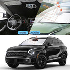 Front Windshield Sun Shade Foldable Car Front Window Sun Shade Windshield Shade Custom Fit for 2023-2026 Kia Sportage Block UV Rays Heat Keep Car Cooler