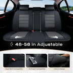 Coverado Car Seat Covers Full Set, Seat Covers for Cars, Front Seat Covers and Back Seat Cover Waterproof Leather Automotive 