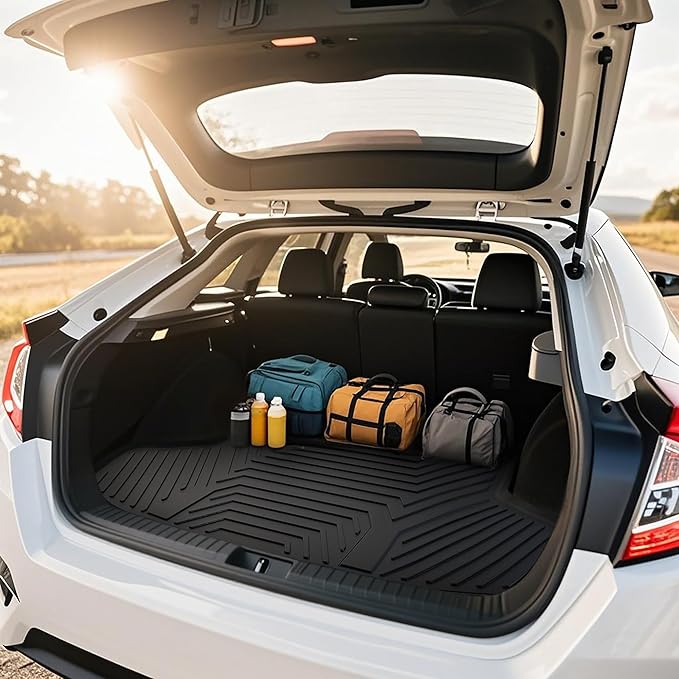 YITAMOTOR Floor Mats & Cargo Liner Fit for Honda CR-V 2026-2023, All Weather TPE Custom Fit for CRV (Gasoline & Hybrid & e:FCEV) Floor Liners with Cargo Mat (Upper Position) Full Set, Black