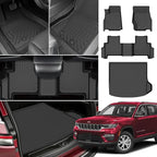 Floor Mats for Jeep Grand Cherokee WL74 2022 2023 2024 2025, 2025 Grand Cherokee Laredo/Overland/Limited/Trailhawk/Summit Reserve/Summit/Altitude Floor Mats, ONLY 5 Seat, NOT WK/L, TPE Non-Slip
