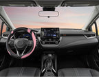 West Llama Customized Auto Car Steering Wheel Cover for Toyota Rav4 Corolla Camry Highlander (Black+Pink-Standard Size)