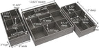 Household Essentials 3 Piece Starter Set, Latte Drawer Organizer, 3 Count (Pack of 2), Brown