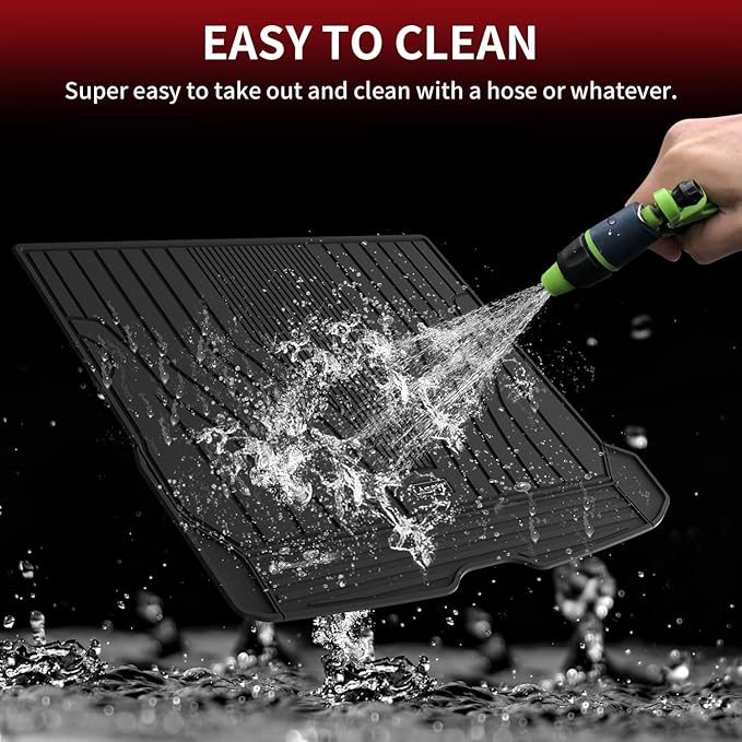 LASFIT Cargo Mat for Mercedes Benz GLC SUV 2026 2025 2024 2023 300/43 AMG (Not Fit Coupe & PHEV), All Weather TPE Non-Slip Cargo Liner Custom Fit GLC 2023-2026 Trunk Mat, Black