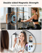 SUPERONE Magnetic Ring Holder for MagSafe Dual-Side Magnetics, Removable Gym Phone Grip with Kickstand for iPhone 17/16/15/14/13/12/ Series MagSafe Case All Phones Compatible with Magnetic Car Mount
