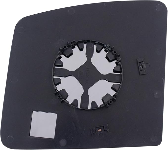 TRQ Driver Side Mirror Glass with Backing Plate For Factory Equipped & Aftermarket Mirrors Compatible with 2012-18 Nissan NV2