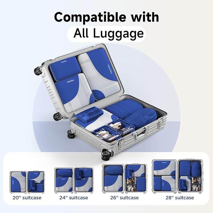11 Set / 9 Set Packing Cubes for Travel,Gifts for Women Mom Kids,TSA Approved Bags for Makeup, Cosmetic, Toiletry, Organizers