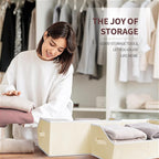 Homsorout Trapezoid Closet Shelf Organizer - Large Baskets for Organizing, Fabric Storage Box for Shelves, Cube Storage Bins 