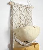 Boho Baseball Cap Hanger-1 Pack-Macrame Hat Organizer for Ball Caps Holder Over Door, Hat Rack for Wall, Cap Rack for Decorat