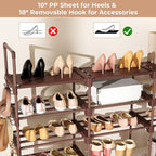 ROJASOP Large Shoe Rack Organizer for Entryway Closet 64-68 Pairs 9-Tier Heavy Duty Tall Garage Shoe Rack Shoe Shelf Shoes St